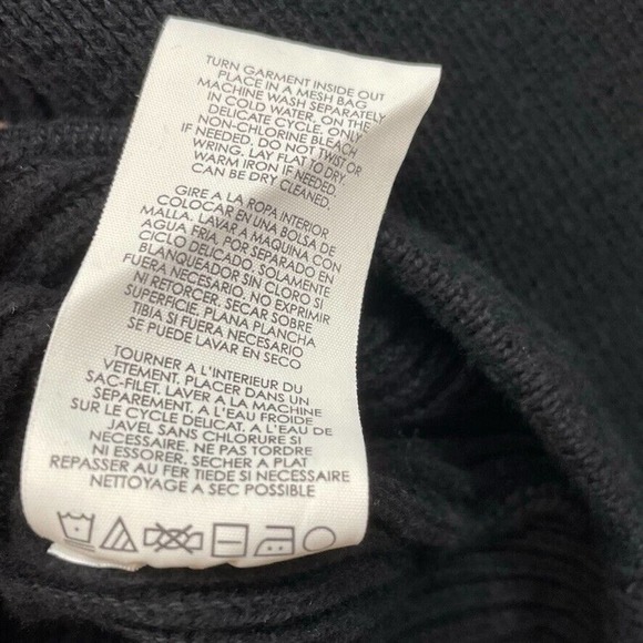 Cabi Sweater Womens Small Black Crop Ribbed Knit Hi Low Pullover Classic 3525 - Picture 8 of 11